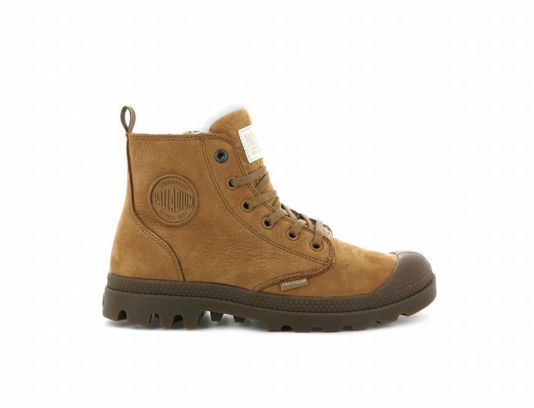 Botas Palladium Pampa Hi Zip Wl Mujer - Doradas ||ERJQ-98467||